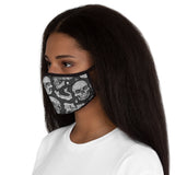 Apothic Ink | Skull Pattern - Light Grey | Fitted Polyester Face Mask
