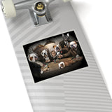 Cuddly Killers | Bulldog's Playing Poker | Kiss-Cut Stickers