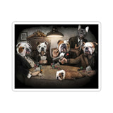 Cuddly Killers | Bulldog's Playing Poker | Kiss-Cut Stickers