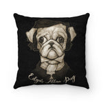 Cuddly Killers | Edgar Allan Pug | Faux Suede Square Pillow