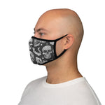 Apothic Ink | Skull Pattern - Light Grey | Fitted Polyester Face Mask