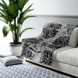 Apothic Ink | Anatomical Brain X-Ray Pattern | Sherpa Fleece Blanket