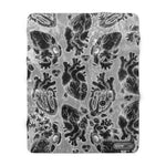 Apothic Ink | Anatomical Heart X-Ray Pattern | Sherpa Fleece Blanket