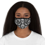 Apothic Ink | Skull Pattern - Light Grey | Fitted Polyester Face Mask