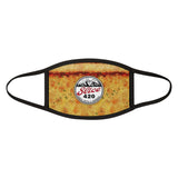 Slice 420 Pizza | Cheese & Logo | Mixed-Fabric Face Mask