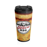 Slice 420 Pizza | Cheese & Logo | Stainless Steel Travel Mug
