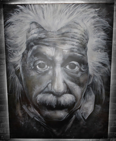Original Art | Albert Einstein | Original Spray Paint Painting - SOLD!