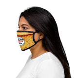 Slice 420 Pizza | Cheese & Logo | Mixed-Fabric Face Mask