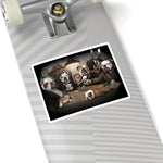 Cuddly Killers | Bulldog's Playing Poker | Kiss-Cut Stickers