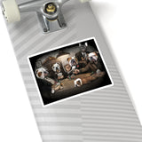 Cuddly Killers | Bulldog's Playing Poker | Kiss-Cut Stickers